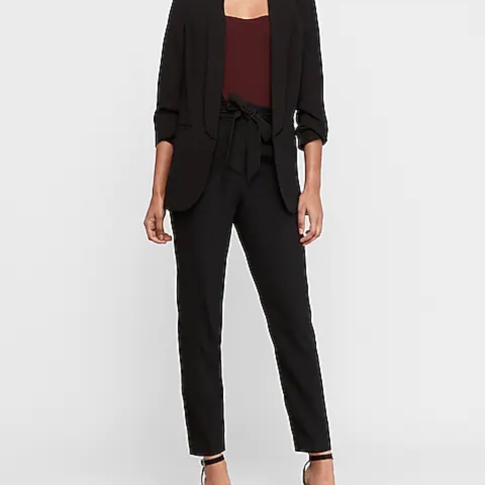 Express High Waisted Paperbag Ankle Pant